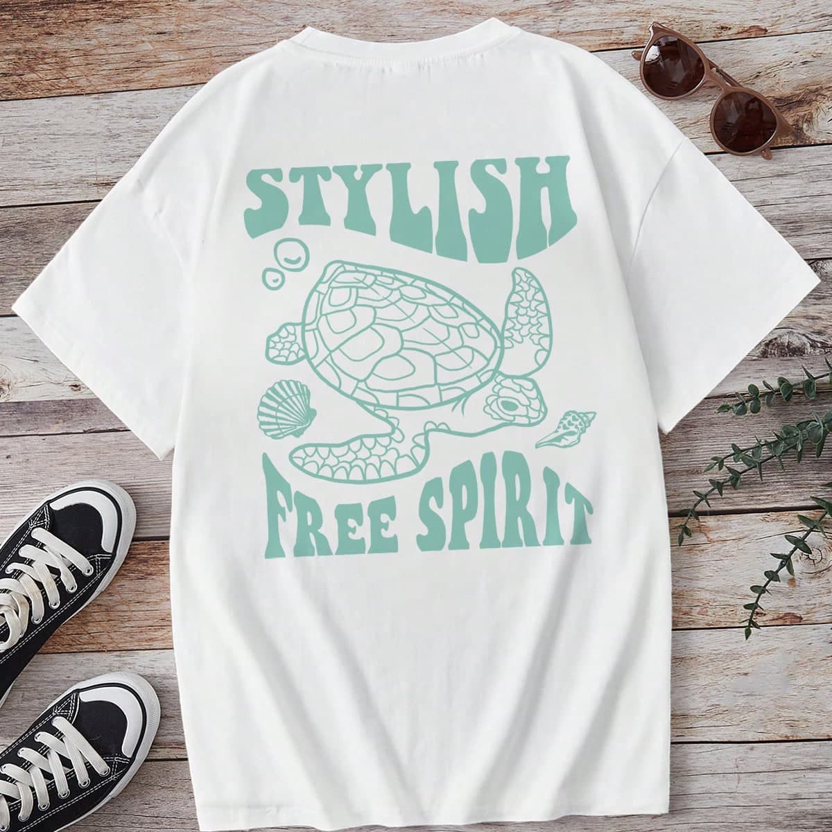 Vacances d'Ã©tÃ© ! T-shirt Ã manches courtes dÃ©contractÃ© pour adolescentes imprimÃ© ocÃ©anique parfait pour les escapades Ã la plage