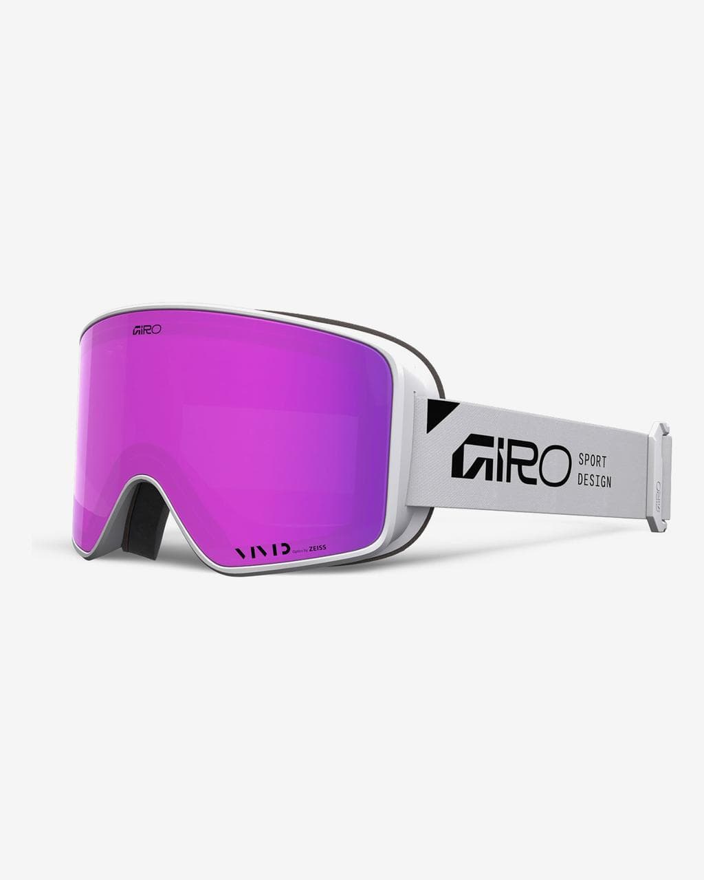 Masque Giro Method Stacked blanc avec lentille VIVID Pink