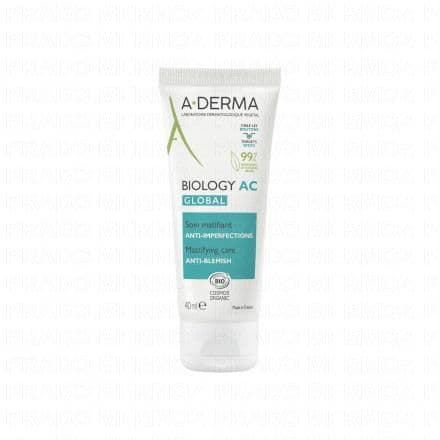 A-DERMA Biology AC Global - Soin matifiant anti-imperfections bio 40ml